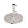 Base per ombrellone Shiny in granito e acciaio con ruote 30 Kg