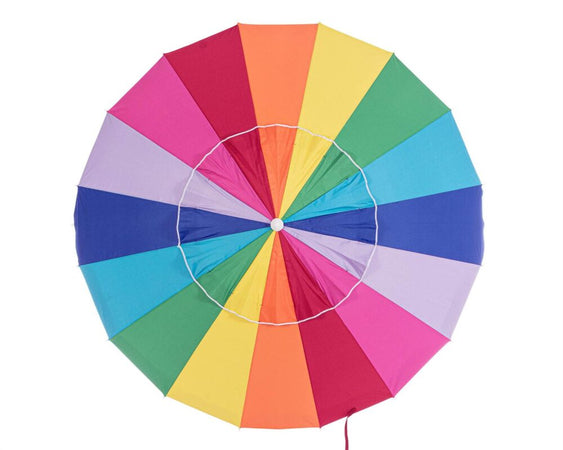 Ombrellone "Jamaica" in acciaio multicolor da mare h 230 cm