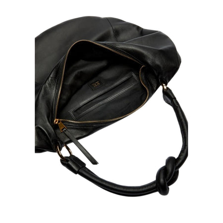 N°21 borse a spalla donna n21 - hobo soft medium nappa tracolla - nero da donna