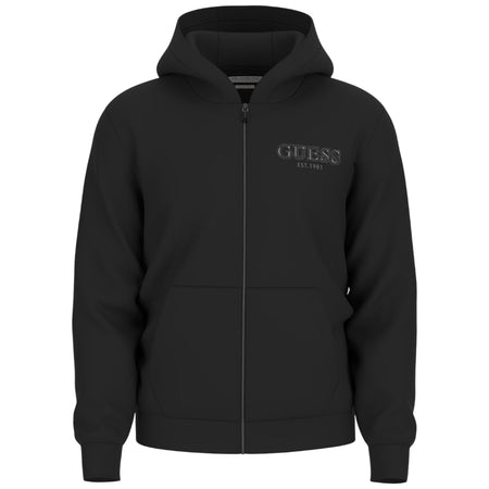 Guess felpa nera con zip e cappuccio M5BQ48 K9Z21 JBLK