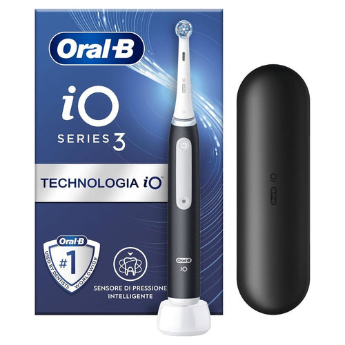 Spazzolino elettrico oral-b braun io 3 black nero con custodia da viaggio inclusa - IO3SBLACK