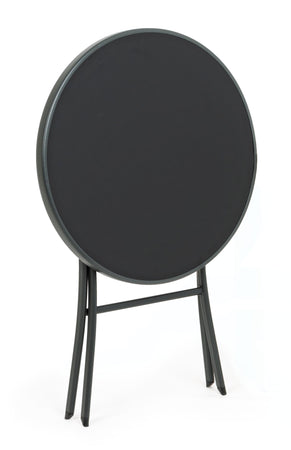 Tavolo tondo  pieghevole "Martinez" in acciaio 60 cm