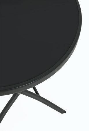 Tavolo tondo  pieghevole "Martinez" in acciaio 60 cm