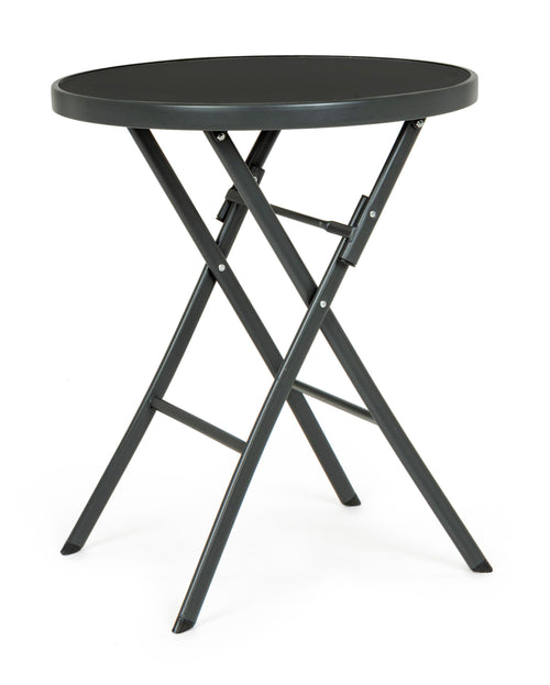 Tavolo tondo  pieghevole Martinez in acciaio 60 cm