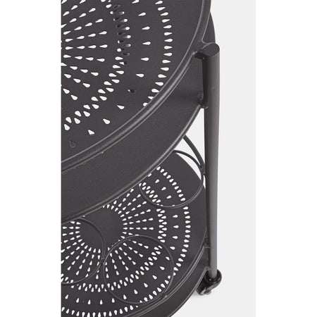 Carrello portatile "Burton" porta bottiglie e calici da vino h 81 cm