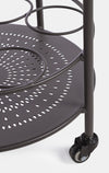 Carrello portatile Burton porta bottiglie e calici da vino h 81 cm