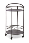 Carrello portatile Burton porta bottiglie e calici da vino h 81 cm