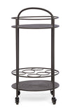Carrello portatile Burton porta bottiglie e calici da vino h 81 cm