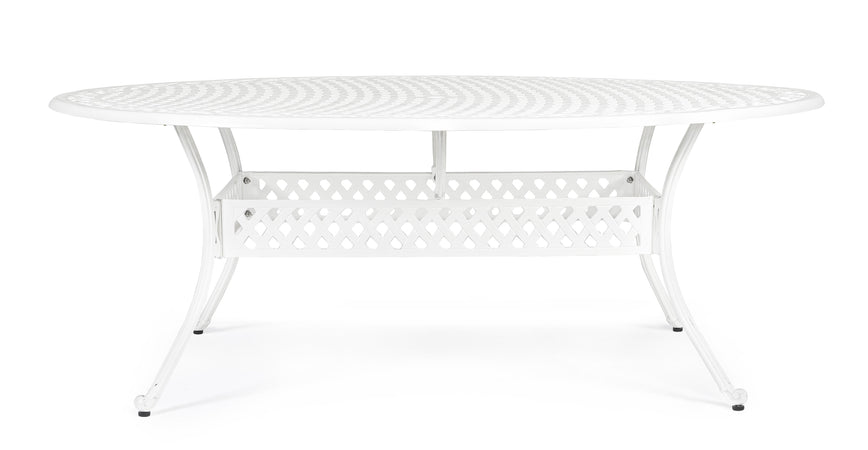Tavolo ovale "Ivrea" in alluminio da esterno per giardino e veranda 200 x 152 cm