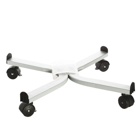 Sottovaso a carrello quadrato con ruote bidirezionali e freni in acciaio