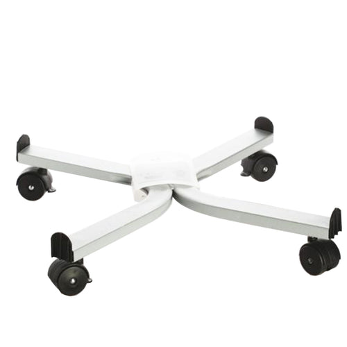 Sottovaso a carrello quadrato con ruote bidirezionali e freni in acciaio