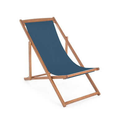 Sedia sdraio Noemi in legno di acacia, finitura ad olio, pieghevole per esterno