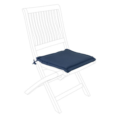Cuscino per sedia trapuntato in poliestere 180 idrorepellente per interno ed esterno.