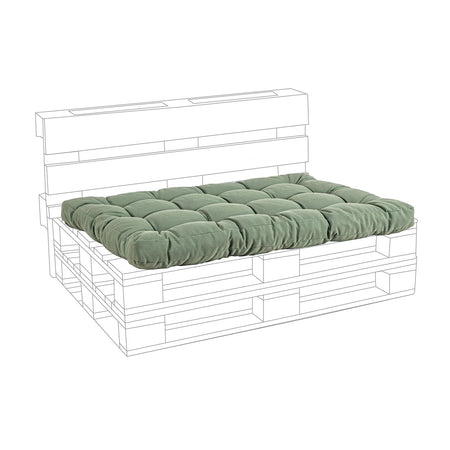 Cuscino imbottito per pedane in legno divani per pallet con bancali 120 cm