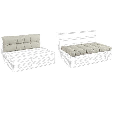Cuscino imbottito per pedane in legno divani per pallet con bancali 120 cm