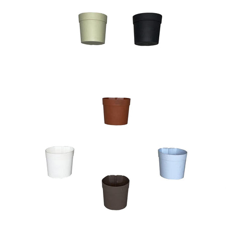 Set 3 pezzi vaso "Comby" in plastica da esterno e giardino per fiori e piante