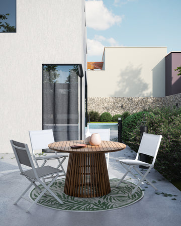 Tavolo "Rodano" in legno di acacia con finitura ad olio per arredo casa