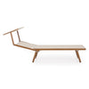 Lettino prendisole Woody in texilene per giardino e balcone con tettuccio