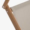 Lettino prendisole Woody in texilene per giardino e balcone con tettuccio