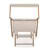 Lettino prendisole Woody in texilene per giardino e balcone con tettuccio