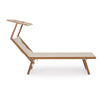 Lettino prendisole Woody in texilene per giardino e balcone con tettuccio