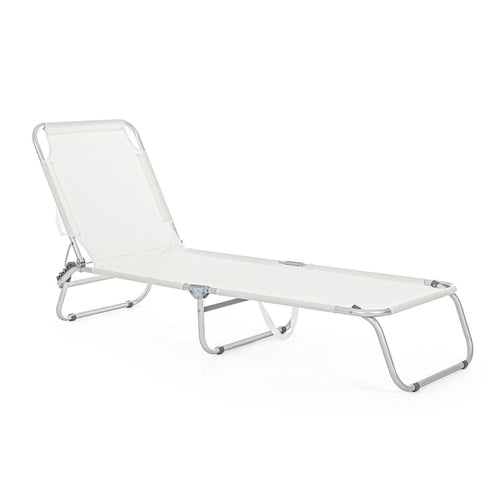 Lettino brandina prendisole pieghevole Cross in textilene da spiaggia e balcone