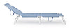 Lettino brandina prendisole pieghevole Cross in textilene da spiaggia e balcone