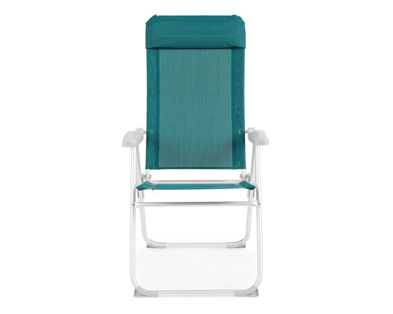 Sedia sdraio "Cayo" in alluminio e textilene da mare e giardino regolabile
