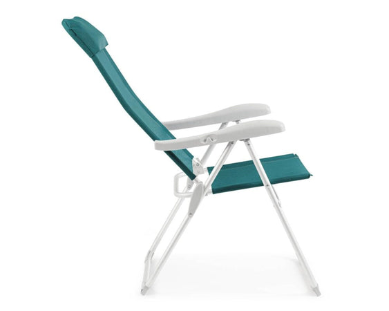 Sedia sdraio "Cayo" in alluminio e textilene da mare e giardino regolabile