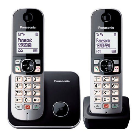 Cordless Panasonic KX TG6852JTB Twin Dect Silver e Black