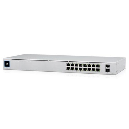 Ubiquiti switch 16 porte lan gigabit poe gen2, di cui 8p poe 802.3af/at poe 42w, 2p sfp - usw-16-poe-eu