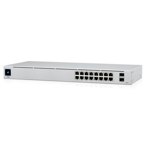 Ubiquiti switch 16 porte lan gigabit poe gen2, di cui 8p poe 802.3af/at poe 42w, 2p sfp - usw-16-poe-eu