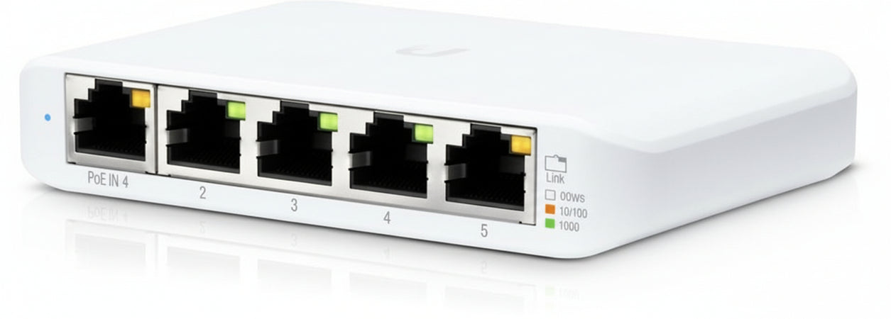 Ubiquiti networks unifi usw flex mini gestito gigabit ethernet (10/100/1000) bianco supporto power over ethernet (poe) - USW-FLEX-MINI