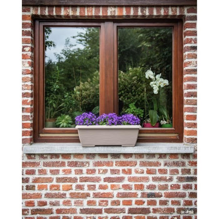 Jardiniere - GARDEN ID Teramo - Tortora 60 cm - Durevolezza - Riserva idrica integrata - Riciclato e riciclabile al 100% - Volume per le piante