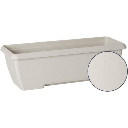 Giardiniere - GARDEN ID Teramo - Bianco 60 cm - Durevolezza - Riserva idrica integrata - Riciclato e riciclabile al 100% - Volume per le piante