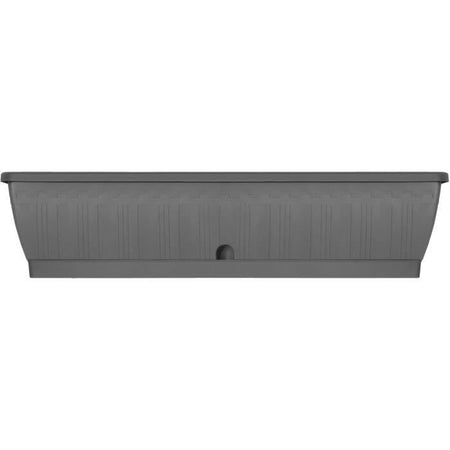 Jardiniere - GARDEN ID Terraflor - Antracite 80 cm - Durabilità - Riserva d'acqua - Riciclato e riciclabile al 100% - Volume per le piante.