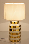 Lampada da tavolo Honey in porcellana e poliestere h 63 cm