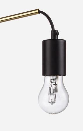 Lampada da tavolo "Carter" nera in acciaio h 50 cm
