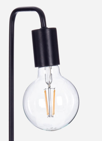 Lampada da tavolo "Emotion" nera in acciaio h 48 cm
