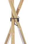 Piantana led treppiedi bamboo h 109 cm