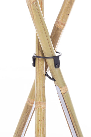 Piantana led treppiedi bamboo h 109 cm