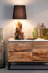 Lampada da tavolo Bluma in legno di teak riciclato h 82 cm