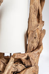 Lampada da Tavolo Bion in legno di teak riciclato h 70 cm