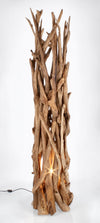 Piantana Ace  in legno di teak riciclato finitura Naturale h 180 cm