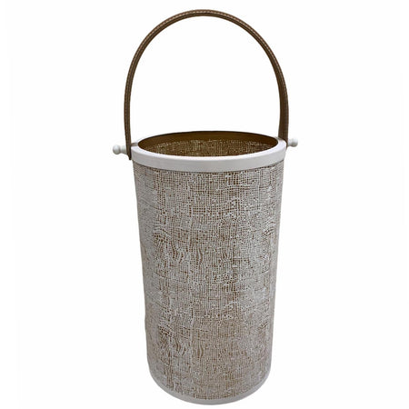 Lanterna bianca e oro traforata da esterno ed interno decorazione per giardino