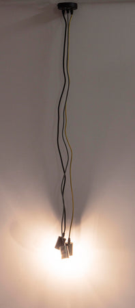 Lampadario "Oldish Light Met" in acciaio h 120 cm