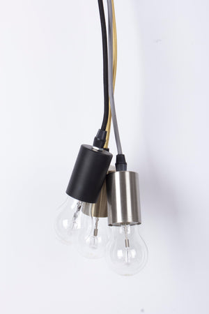 Lampadario "Oldish Light Met" in acciaio h 120 cm