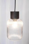 Lampadario 1 luce Showy in acciaio e vetro