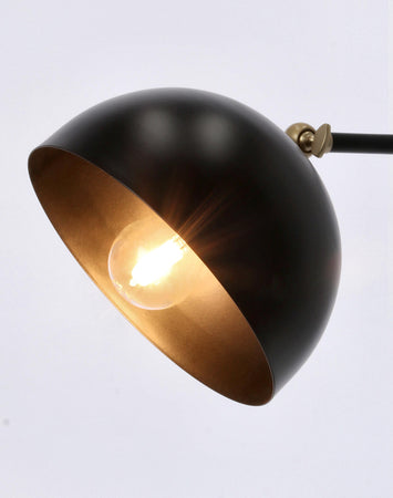 Lampada da tavolo "Glasgow" in acciaio h 41 cm