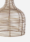Paralume Doson in acciaio e rattan